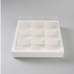 Cake Star Cukrářská krabice s průhledným víkem a dělící vložkou (30 x 30 x 10 cm) – Zboží Dáma