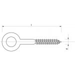 Lešenářský vrut s okem Zn – 12×230 mm – Hledejceny.cz