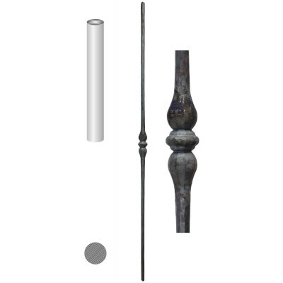 Kovoinox Tyč kruhová ø 14 mm, zdobená 1050 x 35 mm – Hledejceny.cz
