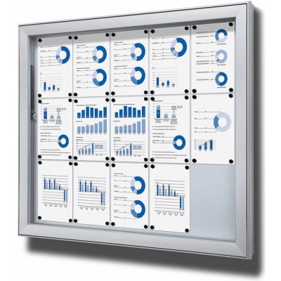 Jansen Display Venkovní magnetická vitrína 15 x A4 – Zboží Mobilmania