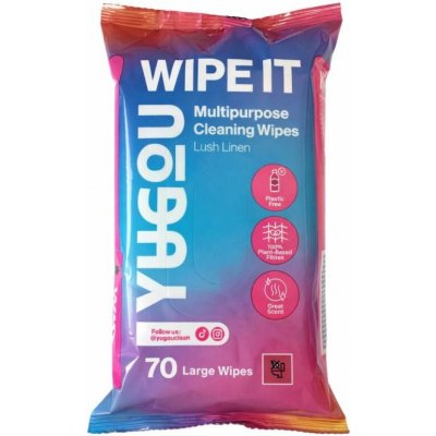 Yugou multifunkční čistící ubrousky na povrchy, Wipe It! Lush Linen 70 ks – Sleviste.cz