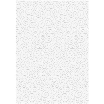 Ozdobný embosovaný papír III bílý A4 – Zboží Dáma