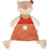 Hračka pro nejmenší Sigikid snuffle cloth bear brown striped vanilla