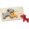 Dřevěná hračka PlanToys puzzle psi PT4636