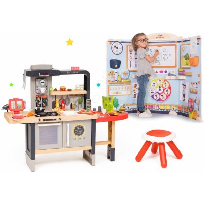 Smoby Set restaurace s elektronickou kuchyňkou Chef Corner Restaurant s dětským koutkem na kreslení a učení – Zboží Dáma