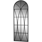 Černé antik kovové nástěnné zrcadlo Archia - 64*2*180 cm - Chic Antique – Hledejceny.cz