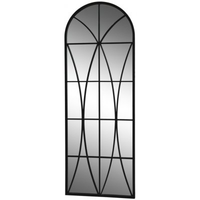 Černé antik kovové nástěnné zrcadlo Archia - 64*2*180 cm - Chic Antique – Hledejceny.cz