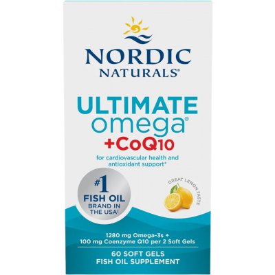Nordic Naturals Ultimate Omega + CoQ10 1280mg Citrón 60 softgel kapslí – Hledejceny.cz