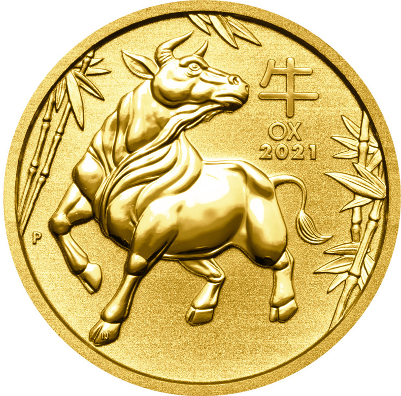 The Perth Mint zlatá mince Gold Lunární Série III Rok Buvola 1 oz