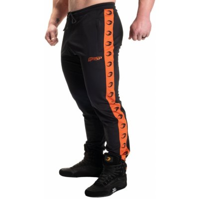 Gasp TRACK SUIT pants BLACK/FLAME pánské sportovní tepláky Gasp černo-oranžové – Zboží Mobilmania