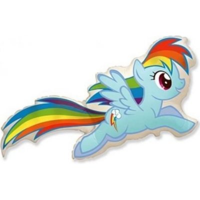 Flexmetal Foliový balonek My little Pony - létající Rainbow Dash 59 cm - Nebalený – Zbozi.Blesk.cz