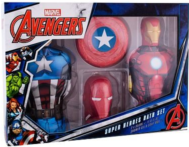 Marvel Avengers dětský sprchový gel Captain America 350 ml + sprchový gel  Iron Man 350 ml + mýdlo Captain America 180 g + mýdlo Iron Man 180 g  dárková sada od 226 Kč - Heureka.cz