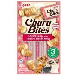 Churu Cat Bites Chicken wraps&Tuna Salmon Purée 3 x 10 g