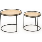 Halmar Manado 2 ks černý / přírodní ratan – Zboží Mobilmania