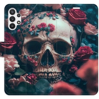 Pouzdro iSaprio flip Skull in Roses 02 Samsung Galaxy A32 5G