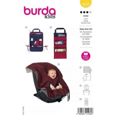 Střih Burda 9233 dětská deka do autosedačky, kapsáře - Baby-Auto-Set