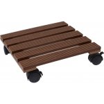 PROGARDEN Podstavec pod květináč s kolečky 29X29cm hnědý KO-X64000070 – Zboží Dáma
