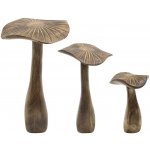 Sada 3 dekorativních hub z mangového dřeva v hnědé barvě – Ø 18*32 / Ø 13*22 / Ø 10*15 cm - Chic Antique – Hledejceny.cz