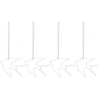 Velikonoční dekorace Deco Bird White set 4 ks COOEE Design – Hledejceny.cz