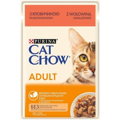 Cat Chow Adult Beef with Aubergine Sachet 85 g