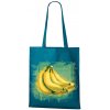 Nákupní taška a košík Plátěná tašká Banana style Petrolejová