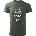 Tričko s potiskem tmavě šedá – Zboží Dáma