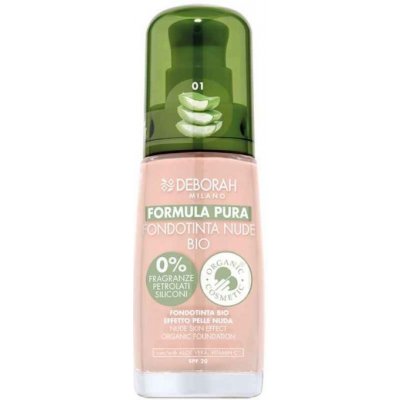 Deborah Milano Formula Pura make-up s Aloe Vera a vitaminem C Nude BIO 01 Ivory 30 ml – Sleviste.cz