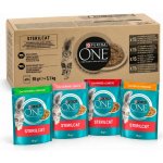 Purina One Sterilcat Mini filetky kuřecí krůtí hovězí losos se zeleninou 60 x 85 g – Hledejceny.cz