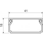 KOPOS KOLÍN Lišta LHD 40X20_FD hranatá černá 2m LHD 40X20_FD – Hledejceny.cz