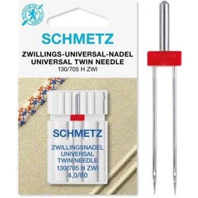 Schmetz dvojjehla 130/705 H univerzal, rozpich 4mm/80 – Zbozi.Blesk.cz