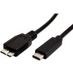 Roline 11.02.9006 USB 3.1 microUSB3.0 B(M) - USB C(M), 1m, černý – Zboží Mobilmania