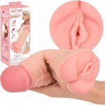 Nature Skin 2 in 1 Extension + Masturbator, realistický masturbátor a návlek na penis – Zboží Dáma