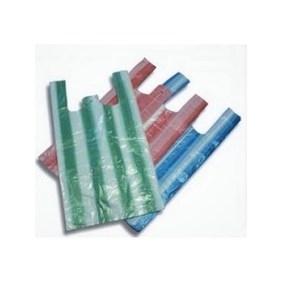 OBALY SLÁMA - Taška mikrotenová odtrhovací 10kp - barevné pruhy, tenká, HDPE, 100 ks – Sleviste.cz