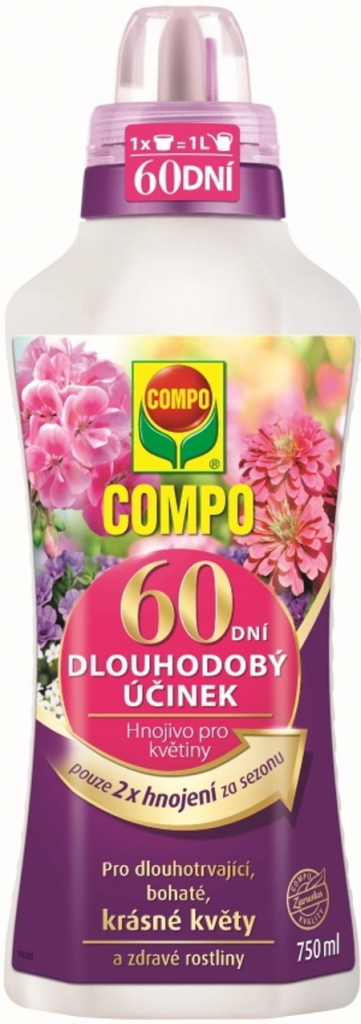 Compo Hnojivo pro květiny s 60 dní dlouhodobým účinkem 750 ml