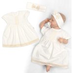 Baby Nellys Luxusní šatičky s krajkou Sofia krátkým rukávek – Zboží Dáma
