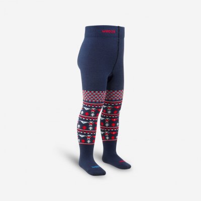 Wedze dětské lyžařské punčochové kalhoty modrá – Sleviste.cz