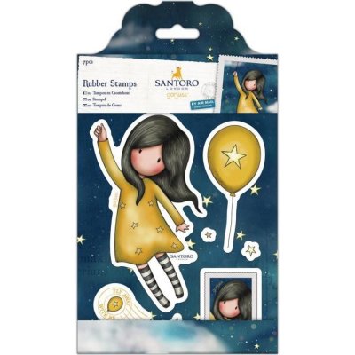 Santoro Gorjuss Gumová cling razítka Balónek – Zboží Mobilmania