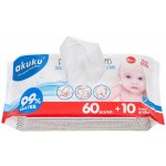 AKUKU Dětské vlhčené ubrousky Akuku 99% vody 70 ks – Zboží Dáma