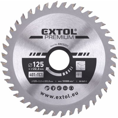 EXTOL PREMIUM Kotouč pilový s SK plátky, O125x2,2x22,2mm, 40T (8803207) – Hledejceny.cz