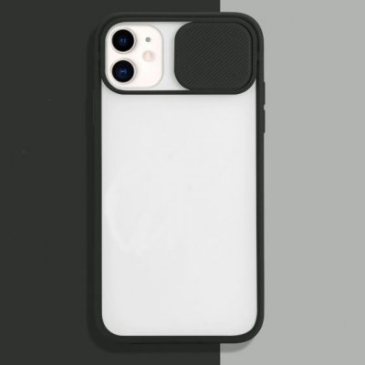 Pouzdro AppleKing poloprůhledné s posuvnou krytkou čočky fotoaparátu iPhone 11 Pro Max - černé – Hledejceny.cz