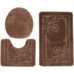 Nej-koberce Mono XXXX hnědý 8121 3PC květ 50x80 cm – Sleviste.cz