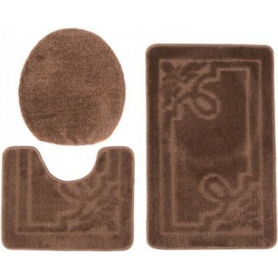 Nej-koberce Mono XXXX hnědý 8121 3PC květ 50x80 cm – Sleviste.cz