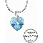 SILVEGO stříbrný přívěsek modré Srdce se SwarovskiR Crystals LSW061P – Zbozi.Blesk.cz