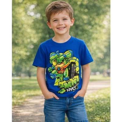 E plus M chlapecké tričko ŽELVY Ninja krátký rukáv modrá modrá – Zboží Mobilmania