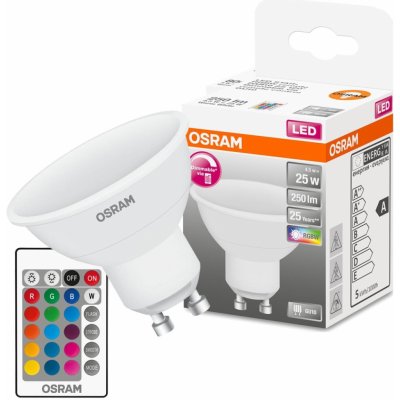 Osram RGBW PAR16 bílá 230V GU10 LED EQ25 2700K G13577 G13577 – Hledejceny.cz