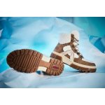 Rieker šněrovací kotník X8611-60 hnědo-bílý – Zboží Dáma