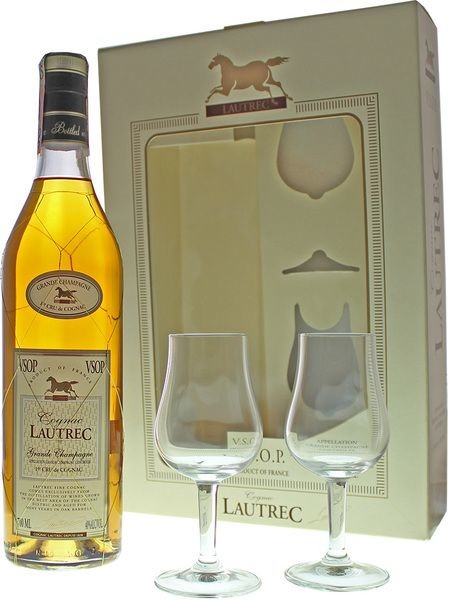Lautrec VSOP 40% 0,7 l (dárkové balení 2 sklenice)