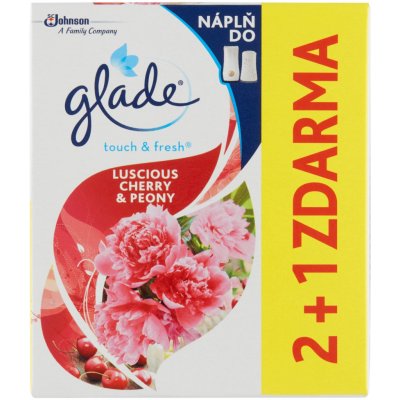 Glade by Brise One Touch Svůdná pivoňka a višeň mini spray náhradní náplň osvěžovač vzduchu 3 x 10 ml – Zbozi.Blesk.cz