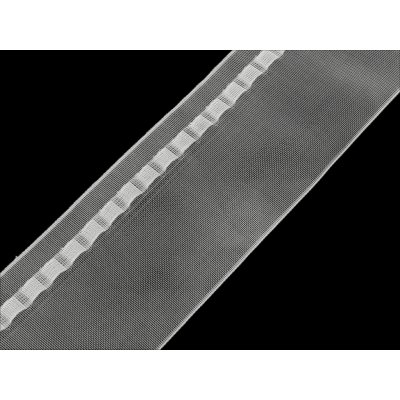 Záclonovka šíře 10 cm s poutky, střední, transparent – Zboží Dáma