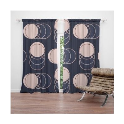 Sablio Závěs Kruhy a puntíky: 2ks 140x250cm – Hledejceny.cz